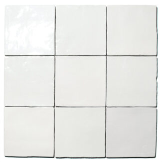 ceramic white square tiles