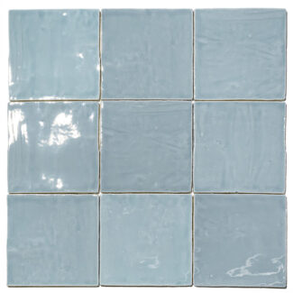 ceramic square blue tiles
