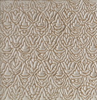 white ceramic tile with beige line drawing designs
