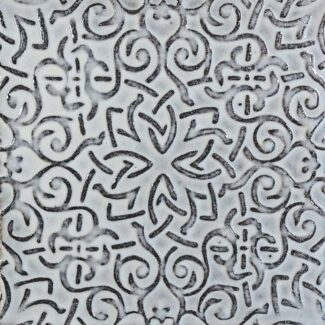 white ceramic tiles with black line drawing designs