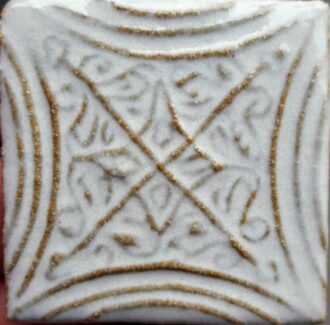white ceramic tile with X line designs