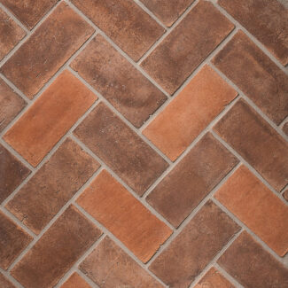brown zigzag brick style terracotta tile