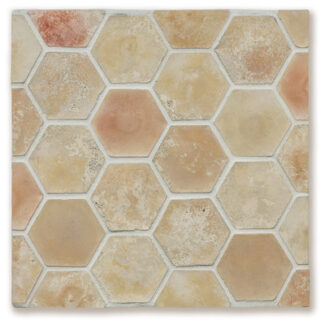 brown and red hexagonal terracotta tile