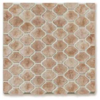 small rounded hexagonal terracotta tile