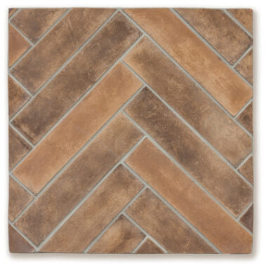 brown rectangular brick style terracotta tile