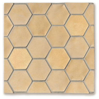 gold hexagonal terracotta tile