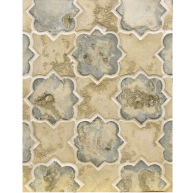 brown and blue moroccan style terracotta tile