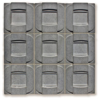black chainlink style terracotta tile