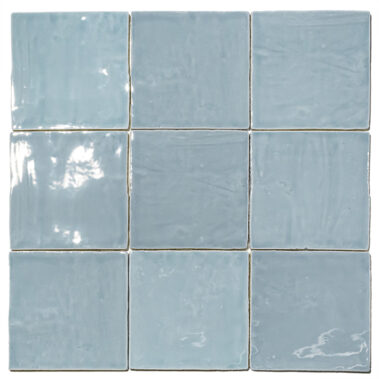 ceramic square blue tiles