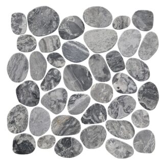 black and white marbled natural stone tiles