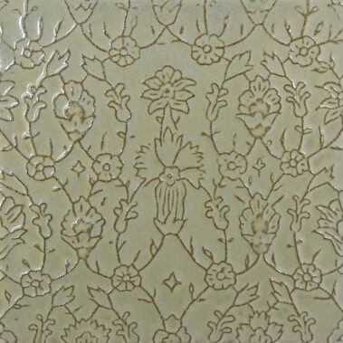 white ceramic tile with thistle line drawing designs