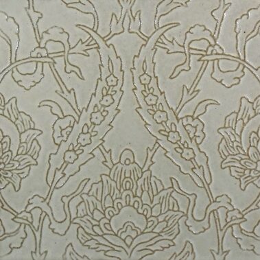 white ceramic tile with floral line designs
