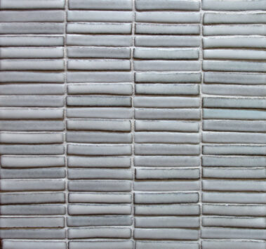 patterned tile of slender rectangular tiles in blue