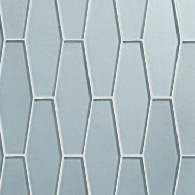 rounded blue hexagonal glass tile