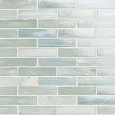 white and light blue rectangular glass tiles