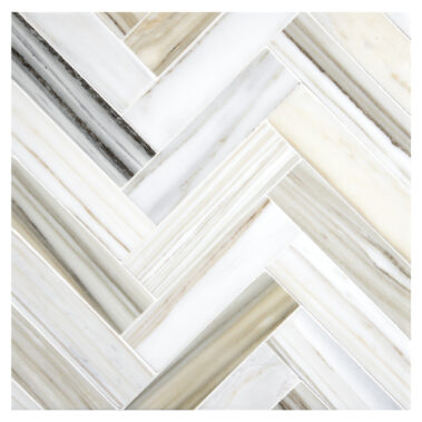 multi-colored rectangular mosaic tiles in zigzag pattern